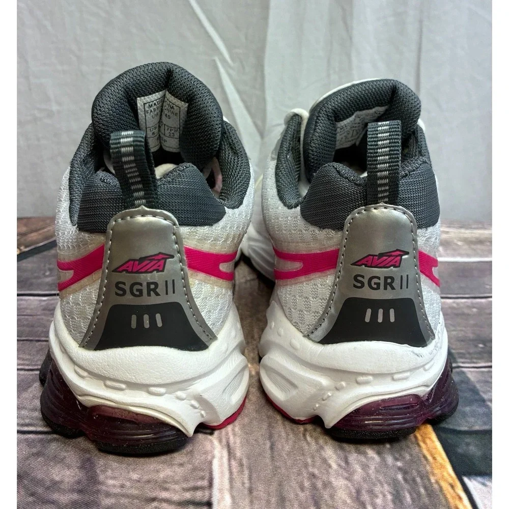 Avia SGR II Womens Size 6 Running‎ Shoes White Silver Pink Softgel RYD Sneakers